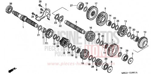 TRANSMISSION (NT650V2/3/4/5) NT650V4 de 2004